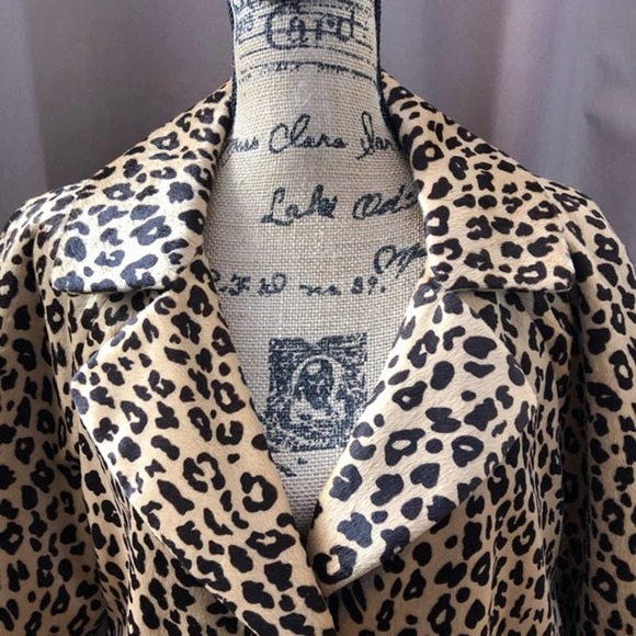 Apt 9 Retro Jacket Windbreaker 60's Style XL Leopard Print Fall Spring New Tags - Picture 3 of 10